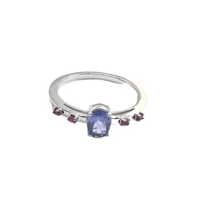 Tanzanite Engagement Ring | Silver Ring | Stunning Promise Ring in Unique Design | Perfect Gift for Her