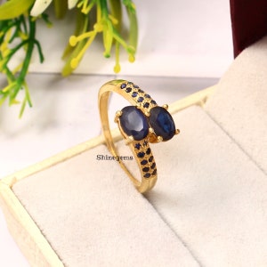 Blue Sapphire Ring for Women,925 Sterling Silver, Vintage Ring, Wedding Ring, Handmade Jewelry,Engagement Ring, Gift For Her