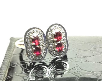 Handmade Sterling Silver Ruby Ring | Oval Gemstone Anniversary Gift,