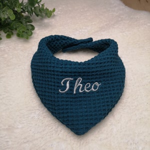 Bib with name, triangular scarf, drooling bib, scarf