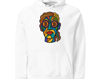 Bitcoin Colorful Face Pullover Hoodie