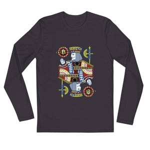 Carte Bitcoin King T-shirt à manches longues
