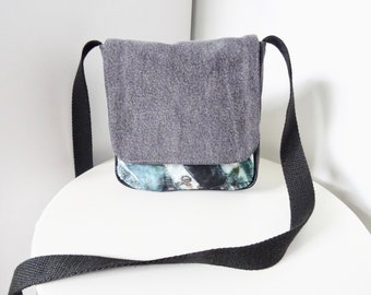 Hand dyed cross body bag / handmade purse/ sustainable gift