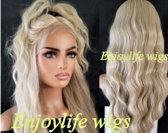 sexy blonde transparent lace h.d front loose wave wig  perfect for all skin tones