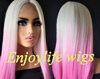 pink wig etsy