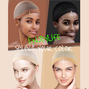 Può includere: Quattro cuffie per parrucca di diversi colori, numerate da 1 a 4. Le cuffie sono realizzate in un materiale elastico e traspirante e sono progettate per adattarsi perfettamente alla testa. ENJOYLIFE seleziona il tuo colore.