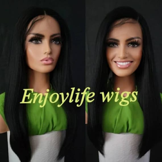 Simple Sexy Soft Black Silky Straight H.d Lace Front Wig  display picture 1