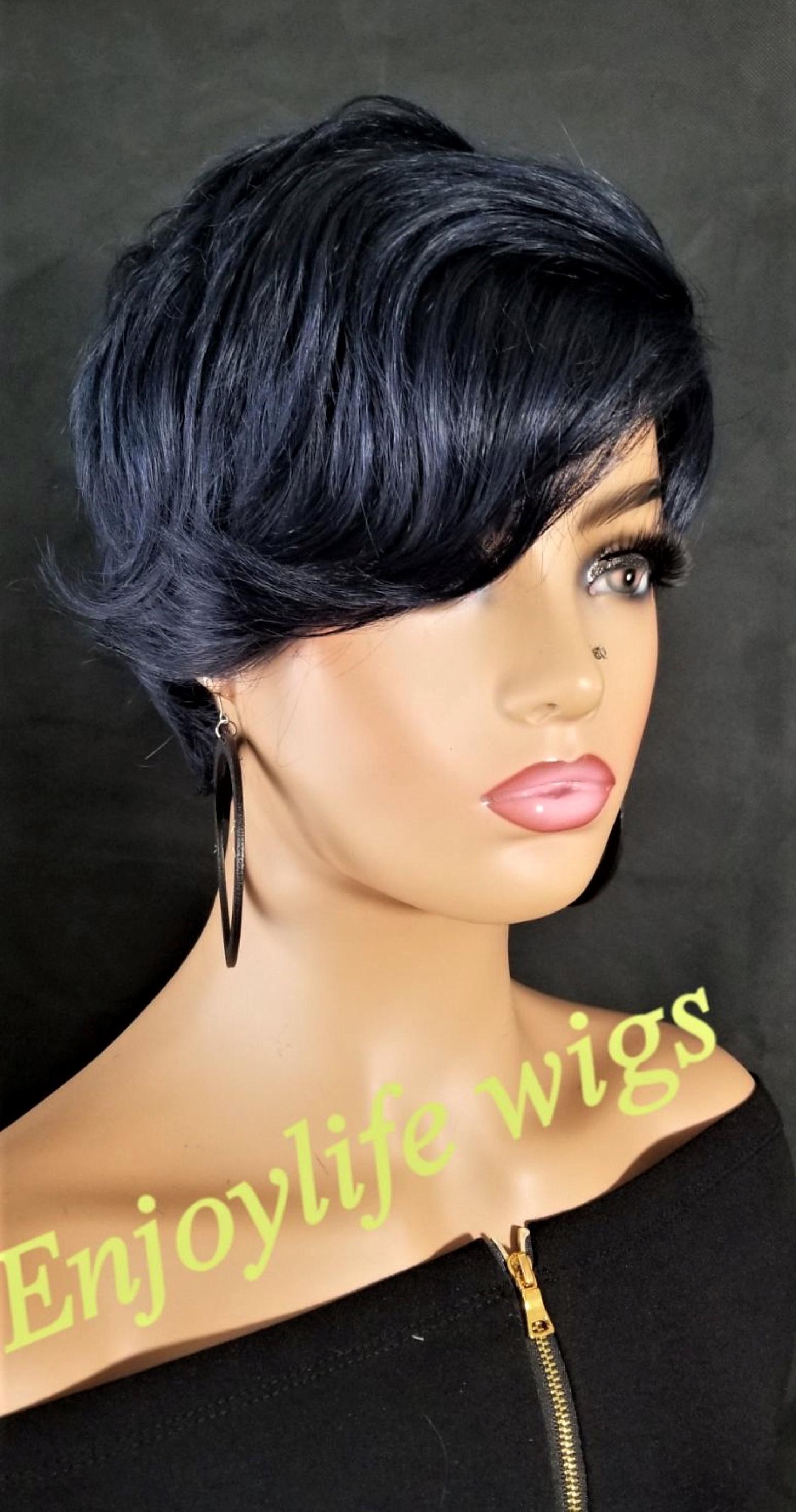 Blue pixie wig hotsell
