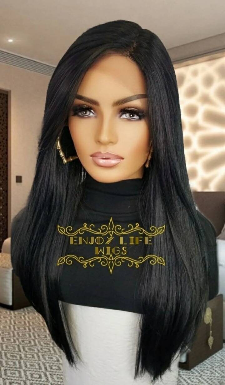 Sexy Soft Black Silky Straight H.d Lace Front Wig Natural Look -   Ireland