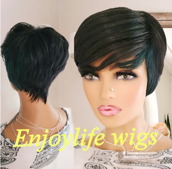 Sexy green ombre pixie wig Green Pixie Cut Wig Install | Makeup + Hair | WOC | The  main image 3
