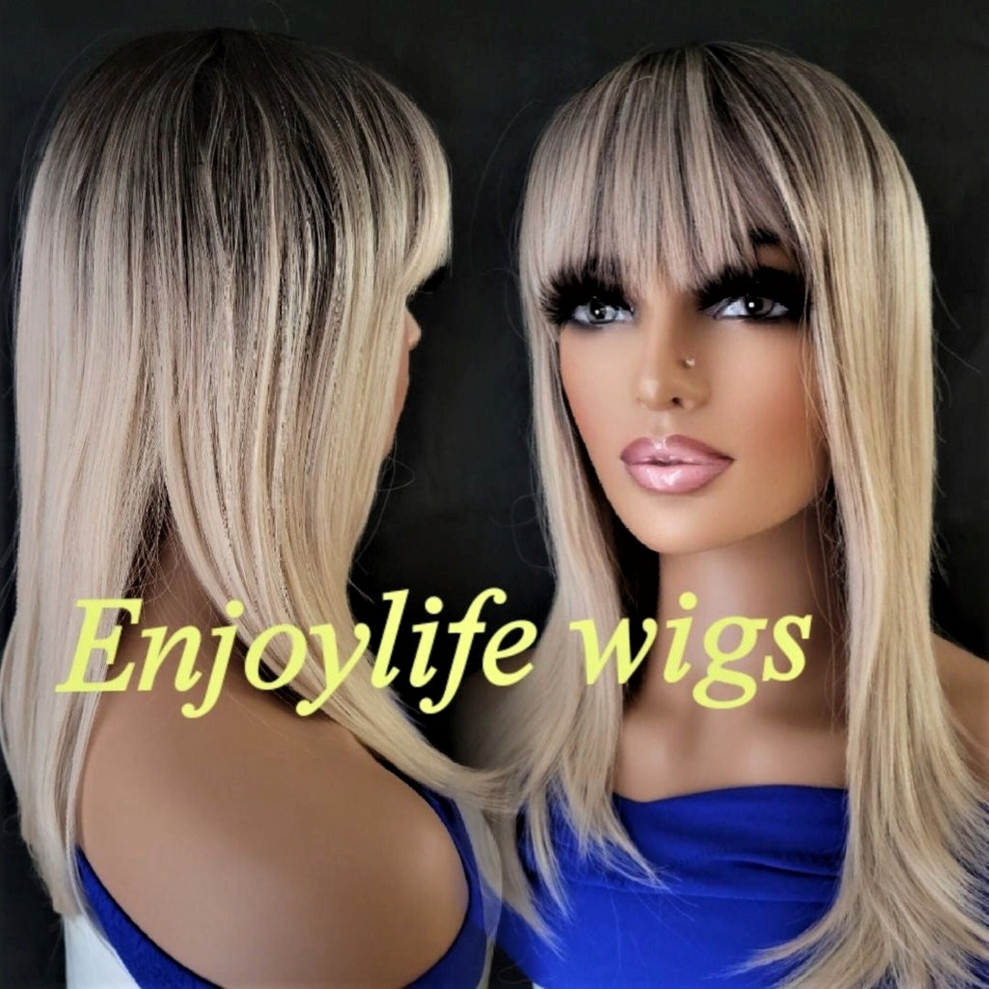Anime Wolfcut Layered Messy Hair Blonde to Brown's Code & Price
