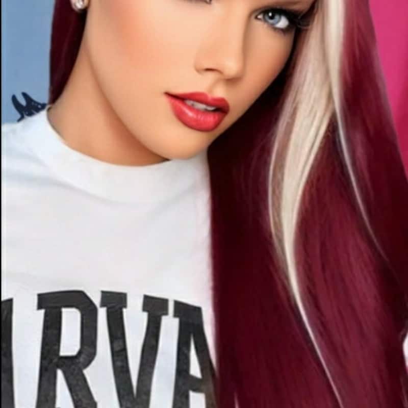 Red and Silver Wig - Etsy