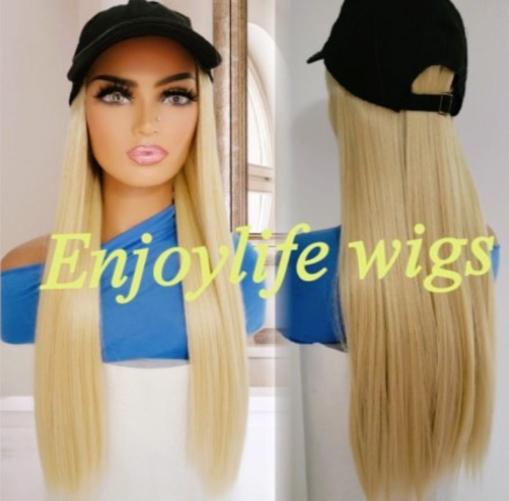 Blonde Custom Wig Hat IRENES NYC main image 3