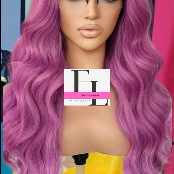 h.d hot pink fusion wavy dream lace front wig