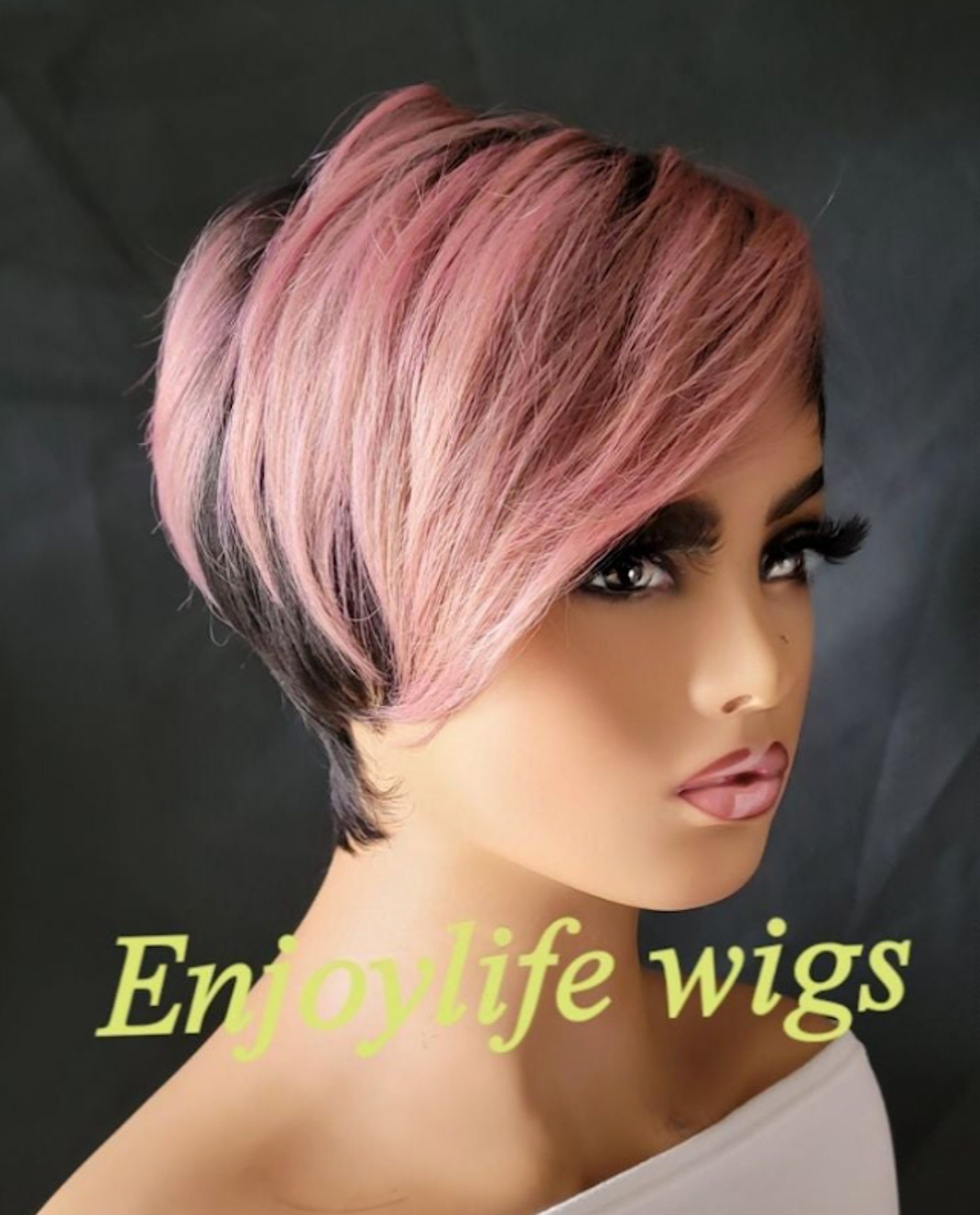 Light pink short shag pixie wig The Ultimate Pink Shag Hairstyle: Fun and Vibrant | TikTok main image 2