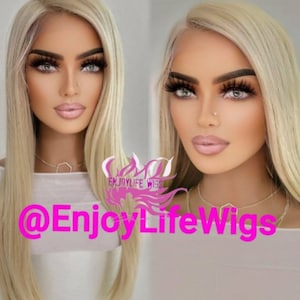Blonde Straight HD Lace Front Wig, Side Part