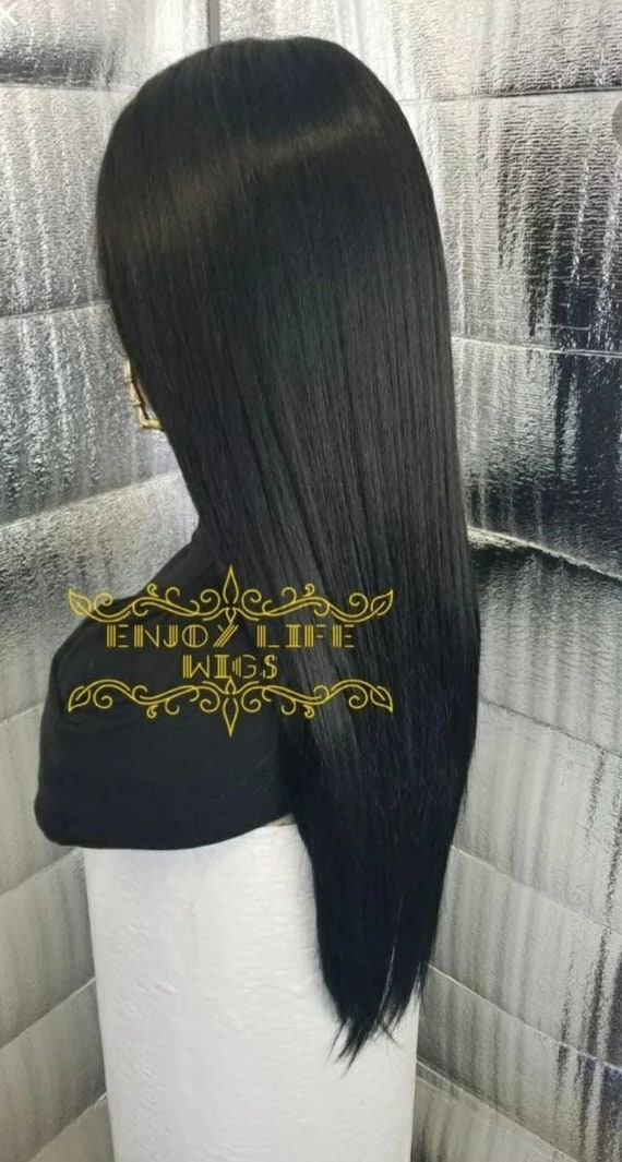 Black Silky Straight H.d Lace Front Wig Natural Look -  Ireland