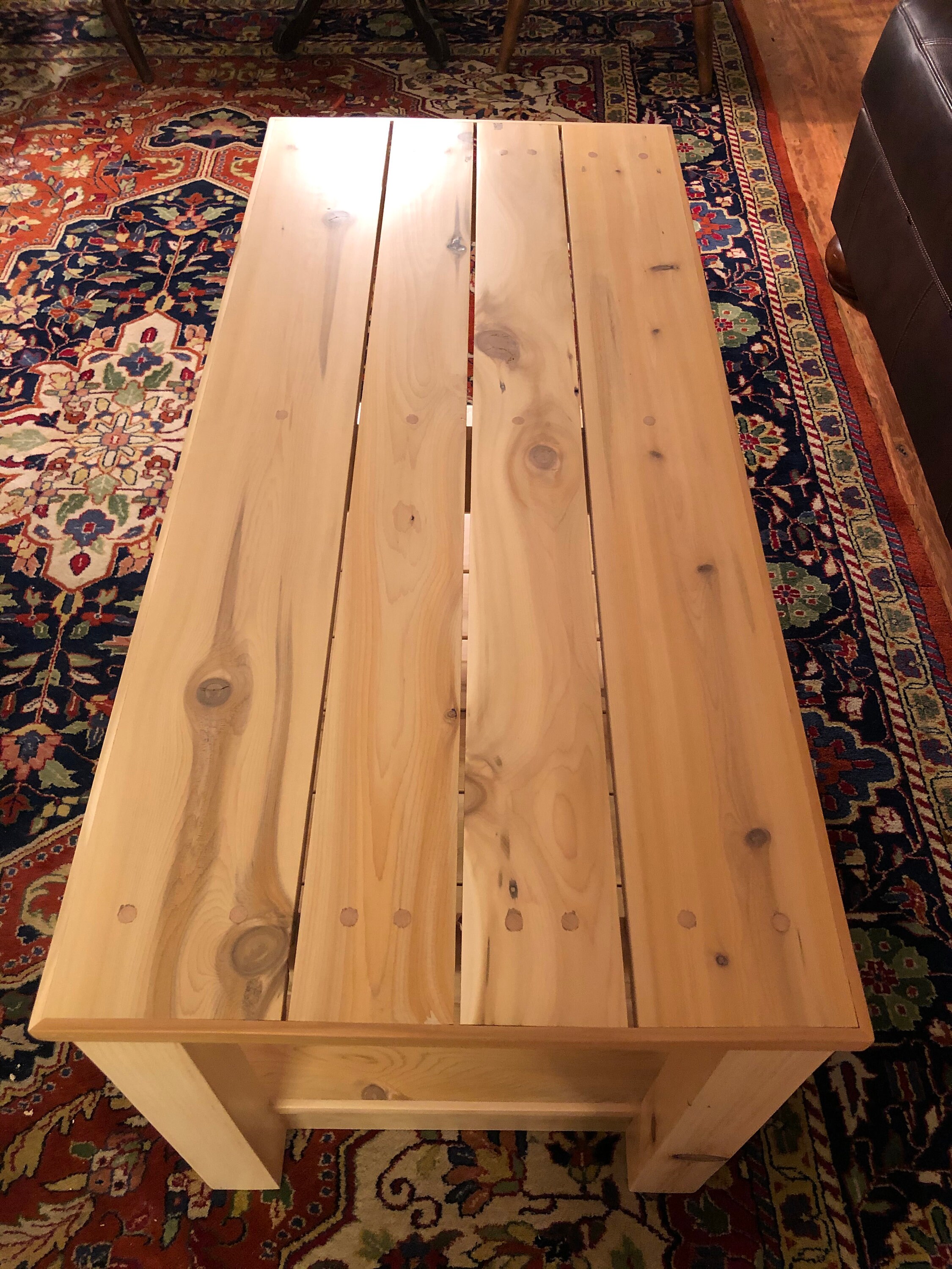 Reclaimed Cedar Coffee /bench With Shelf - Etsy
