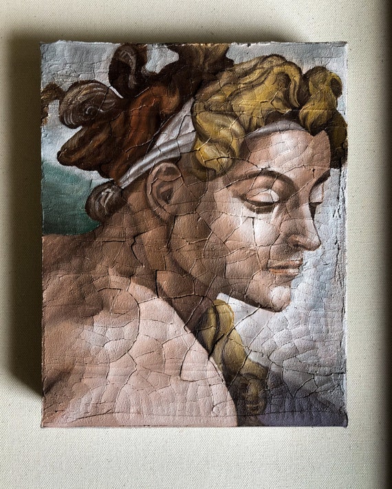 壁画 ミケランジェロ フレスコ 絵画 バチカン市国システィーナ礼拝堂のミケランジェロのフレスコ画 (アダム