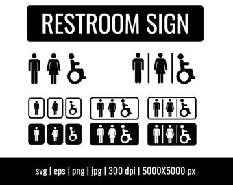 TOILETS SIGNS MEN'S WOMEN'S BABY CHANGING DISABLED CHOOSE 2 140MM X 140MM BLACK 