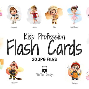Kids profession flashcards