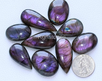 Natural Multi Purple Labradorite Cabochon Gemstone Purple Flashy Labradorite Semiprecious Stone Marquise Shape 47x16x5 mm 35 Crt