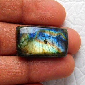 Amazing Multi Flashy Labradorite Cabochon Pendant Jewelry Making Stone Labradorite Stone 26X15X7 mm 30 Cts Labradorite Gemstone.