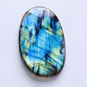 Multi BlauEr Labradorit Edelstein Anhänger, Palmstein, 57x37x8 mm, 155 Cart Lose Edelstein