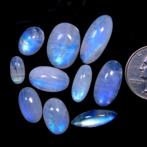 Rainbow Moonstone Lot, Beautiful Quality Rainbow Moonstone Lot, Natural Loose Gemstone, In Size 92Carat In Mix Size & Shape Calibrated Stone