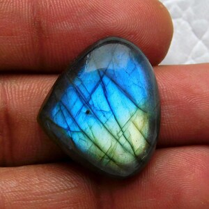 Multi Blue Auffälliger Labradorit Cabochon, Wire Wrap Schmuckherstellung Stein, Lose Edelstein, Heilkristall, 25x21x7 mm 29 Cart