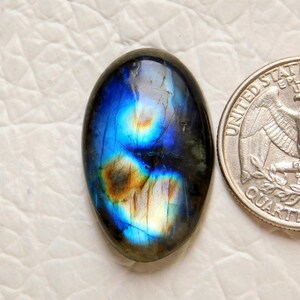 Multi Blue Auffälliger Labradorit Cabochon, Silber Schmuckherstellung Stein, Lose Edelstein Heilung Kristall, 29x18x7 mm 28 Cart