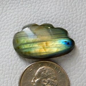 Natuurlijke zeldzame wolkvorm Labradoriet Cabochon, Labradoriet Losse Edelsteen, Handgesneden Labradoriet Edelsteen, 31X19X6 mm 30 Kar