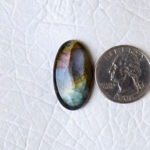 Amazing Multi Purple Fire Labradorite Cabochon, Wire Wrap Jewelry Making Stone, Oval Shape, Size 29X16X5 mm 23 Cts Loose Gemstone.