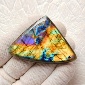 Prachtige unieke multi zeldzame vuur labradoriet cabochon, alle sieraden maken steen, maat 58 x 40 x 7 mm 131 kar losse edelsteen