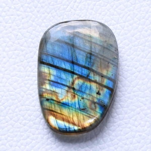 Multi Blue Fire Labradorit Edelstein Wire Wrap Schmuckherstellung Stein, Palm stein, Größe 38x27x8 mm 69 Cart Handmade Edelstein
