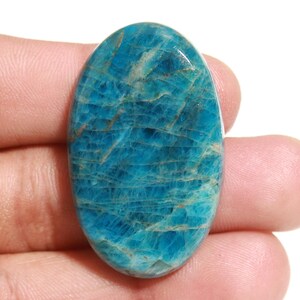 Beautiful Oval Shape Apatite Cabochon| 39X24X7MM/68cts| AAA+ Quality Cabochon| Loose Gemstone For Making Jewelry| 70% off For Summer Gift.