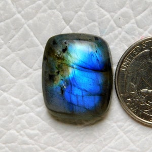 Amazing Multi Blue Fire Labradorit Cabochon, Kissen Form, Lose Edelstein, Heilkristall, 23x19x8 mm 32 Cart