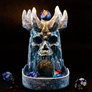 DnD Dice Tower Ice Skull STL