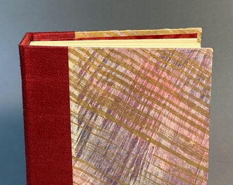 Hand bound Longstitch Journal / Guestbook with unique paper. Made To Order