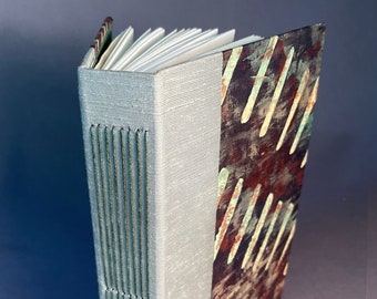 Hand bound Longstitch Journal / Guestbook with unique paper. Made To Order