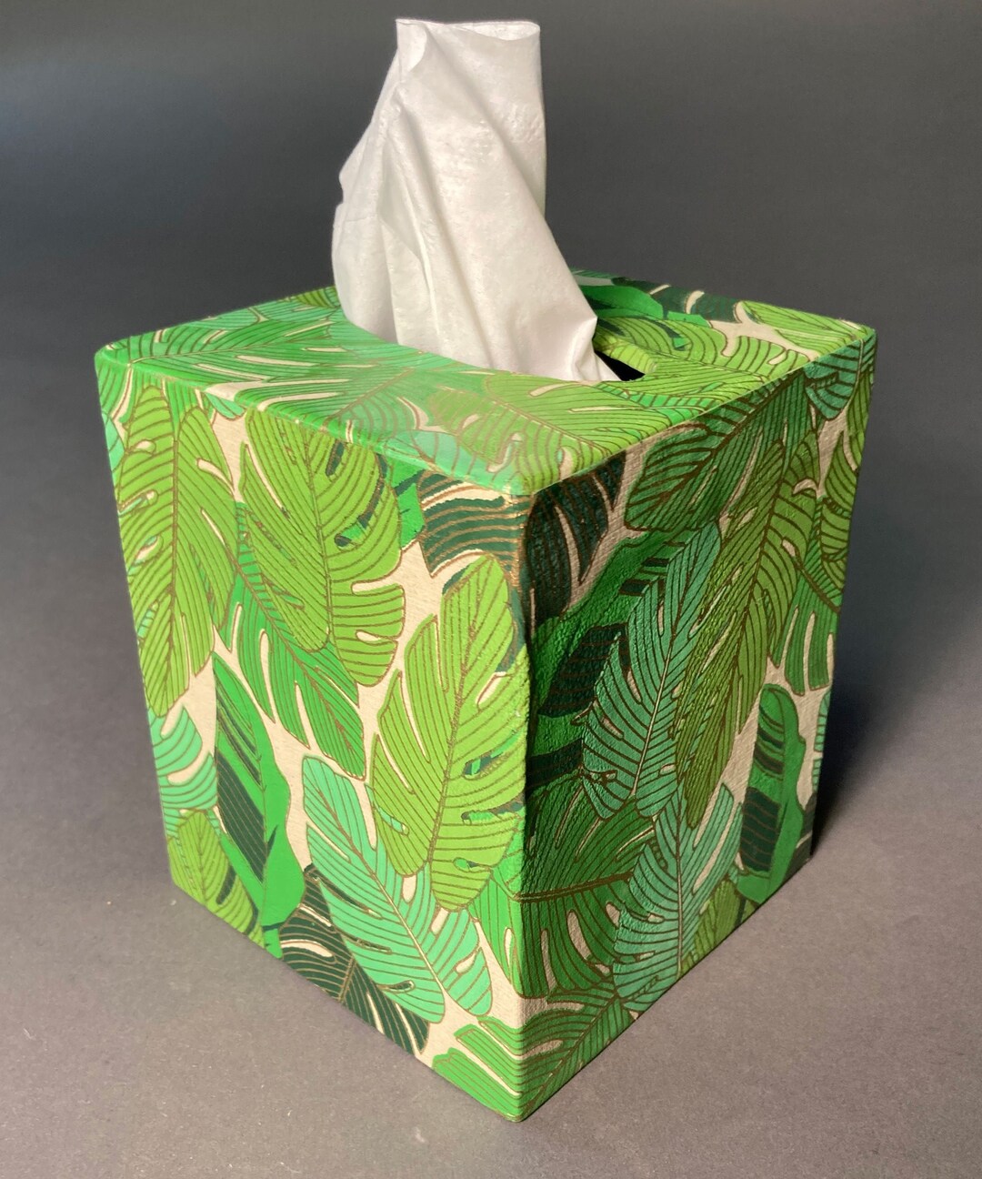 Handmade Tissue Box Cover With Unique Paper. Made to Order Etsy