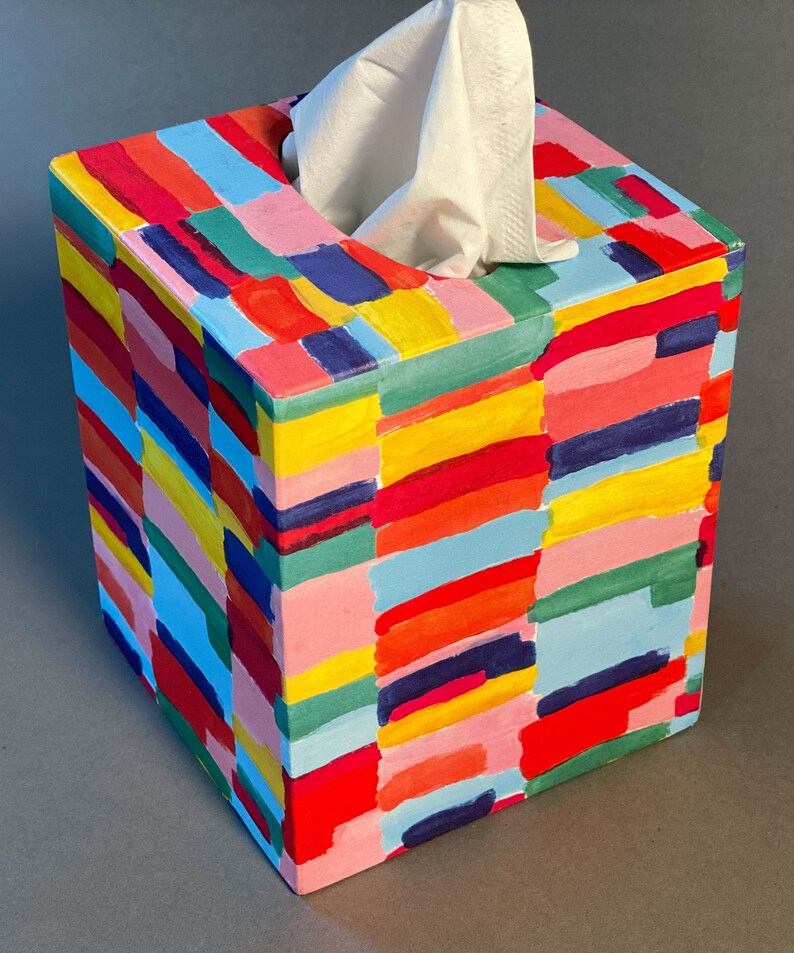 Handmade Tissue Box Cover With Unique Paper. Made to Order Etsy