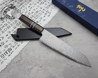 HONN Chef Knife Kiritsuke 8" (205mm) blade Damascus