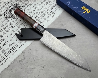 HONN Chef Knife Kiritsuke 8" (205mm) blade Damascus