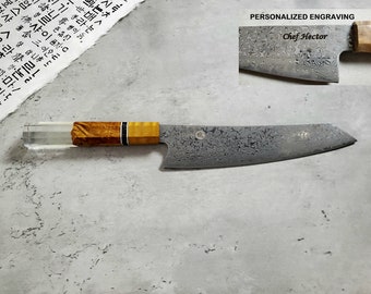 HONN Chef Knife Gyuto 8.5 inch  knife (Transparent)
