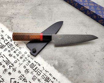 HONN Chef Knife Utility 6.5" (160mm) blade Damascus