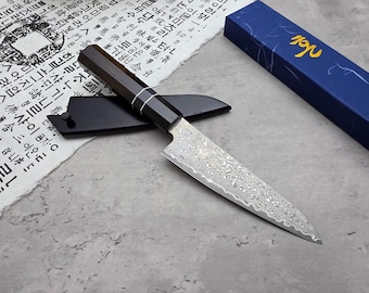 HONN Chef Knife Utility 6.25" (160mm) blade Damascus