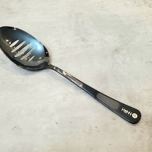 HONN Chef Decoration Spoon Sauce Salad Drain Black Spoon