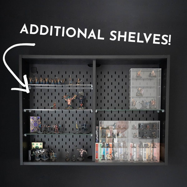 Extra IKEA UPPSPEL shelf - Clear acrylic additional shelf - Ideal for small things!