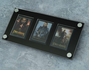 Trading card display frame - 3x1